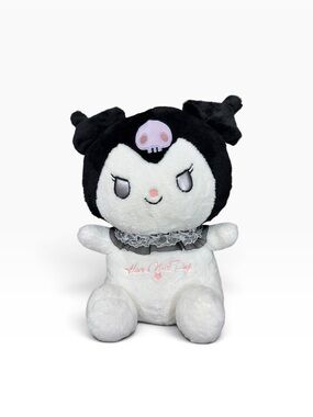 Kuromi-Inspired Plush Toy - Black and White Cute Skull Character